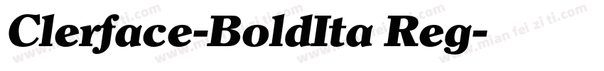 Clerface-BoldIta Reg字体转换